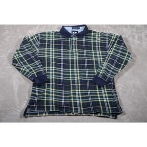 Woods & Gray Pullover Shirt Mens Large Plaid Long Sleeve Made‎ USA